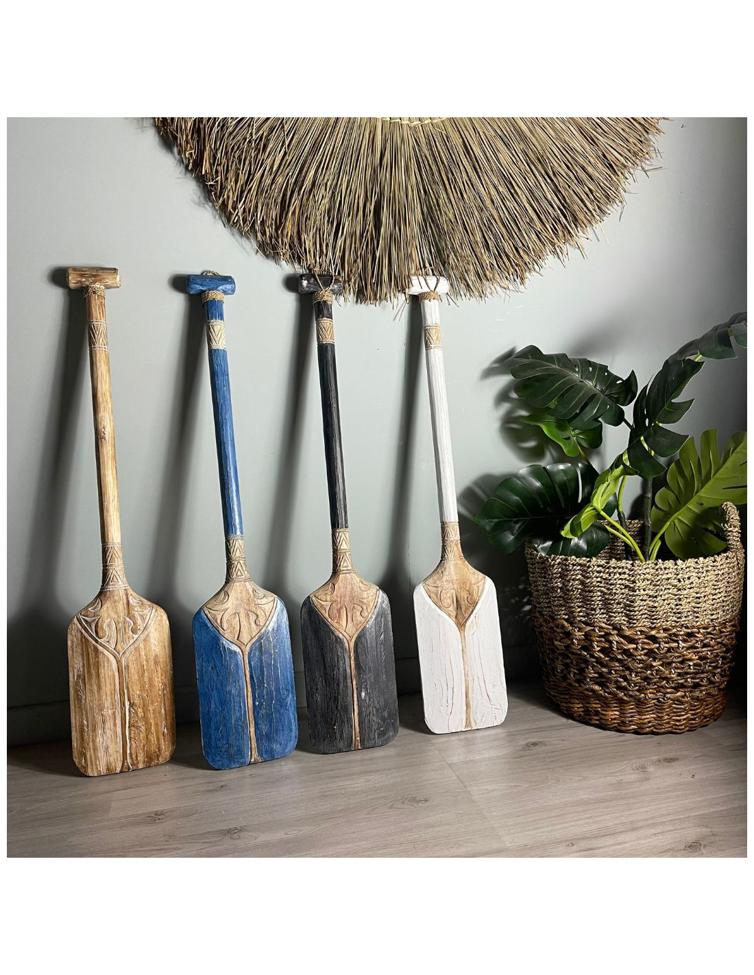 Pagaie En Bois Décoration 48 Pouces (122 Cm) - Pour Décoration Bateau, Canoë, Plage