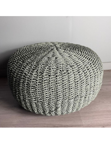 Pouf Balinais - Bleu/Vert