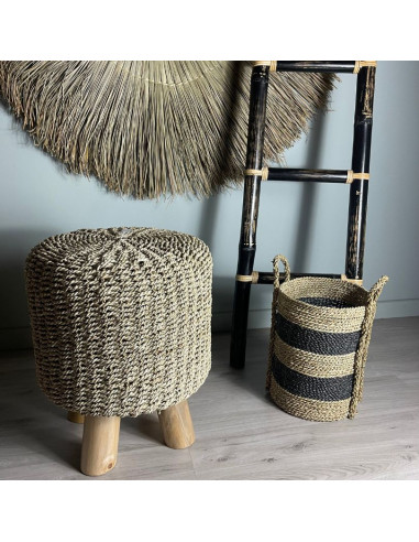 Tabouret Balinais Tressée - Naturel