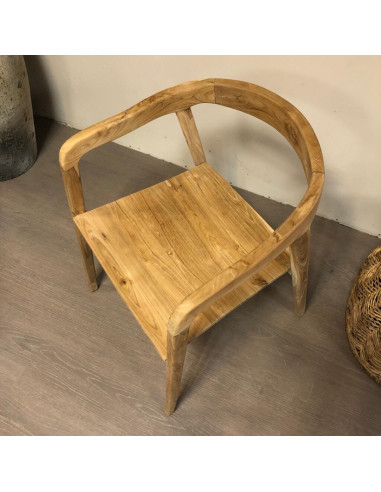 Chaise en Teck - Dossier arrondi