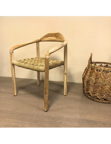 Chaise en Teck Brut et cordes