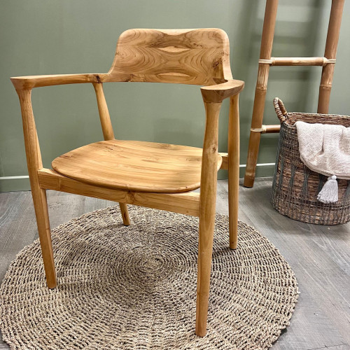 Chaise en Teck brut
