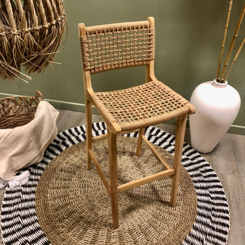 Chaise haute Teck et cordes
