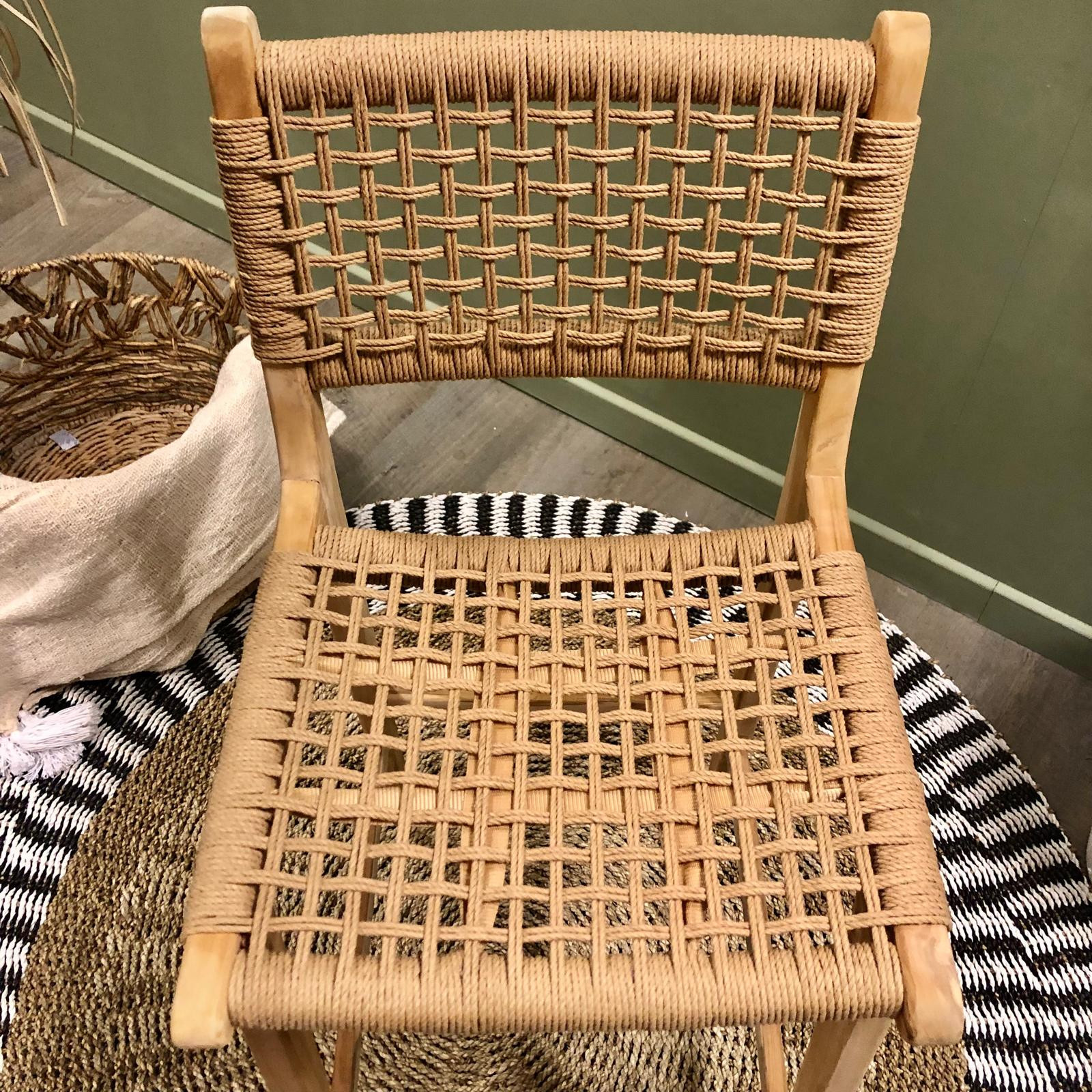 Chaise haute Teck et cordes 2