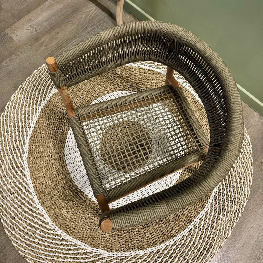 Fauteuil en Teck Brut et... 2