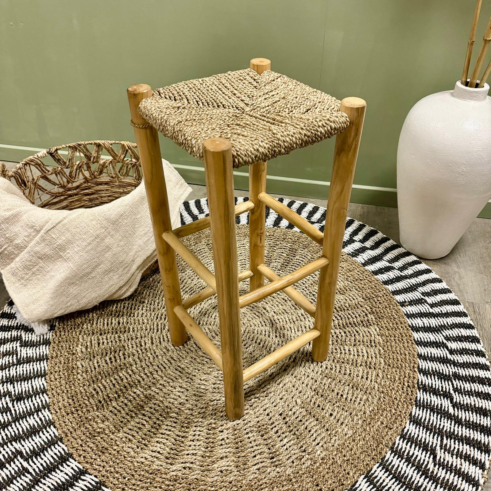 Tabouret de bar Teck & Cordes 2