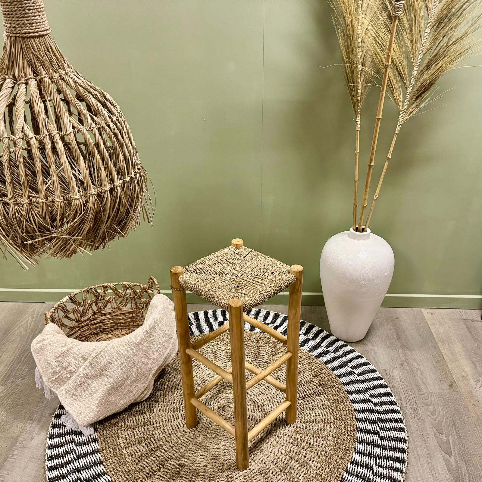 Tabouret de bar Teck & Cordes 2