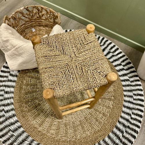 Tabouret de bar Teck & Cordes