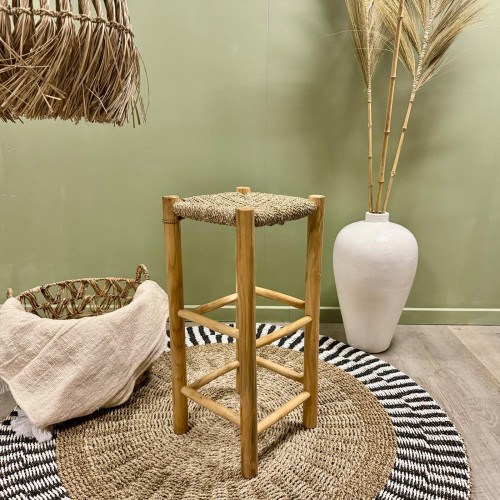 Tabouret de bar Teck & Cordes