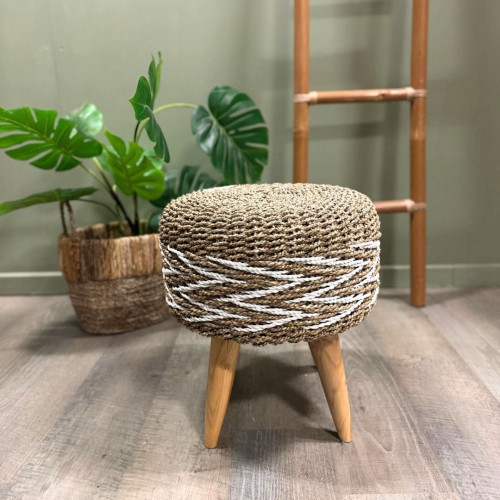 Tabouret Balinais Tressée -...