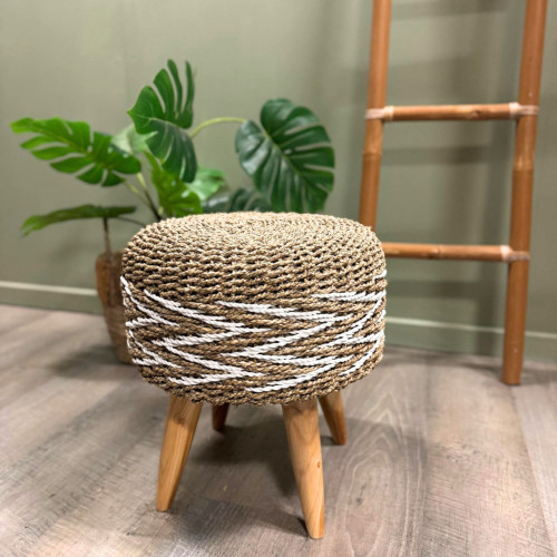 Tabouret Balinais Tressée -...