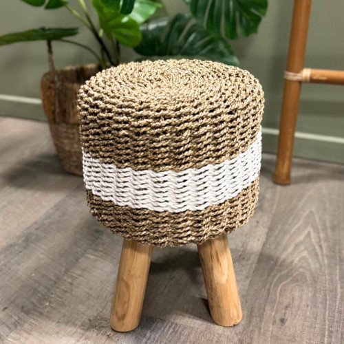 Mini tabouret Balinais Tressé -...