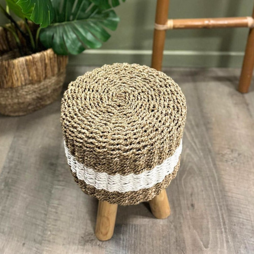 Mini tabouret Balinais Tressé -...