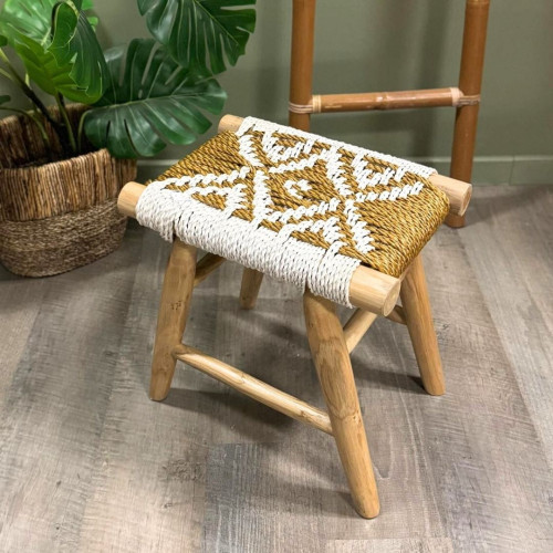 Mini banc Balinais Tressé -...