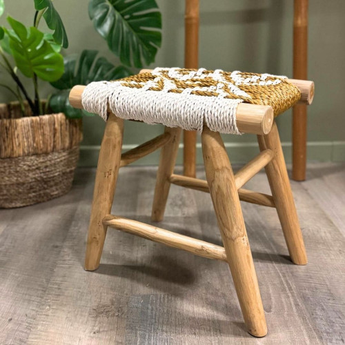 Mini banc Balinais Tressé -...