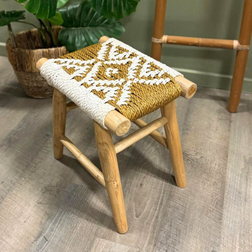 Mini banc Balinais Tressé -...
