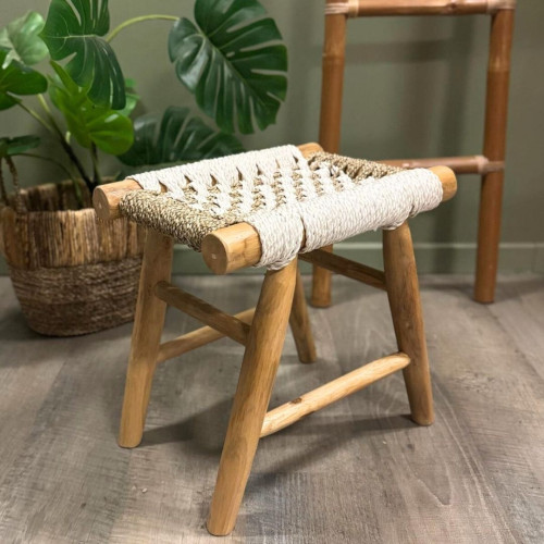 Mini banc Balinais Tressé -...