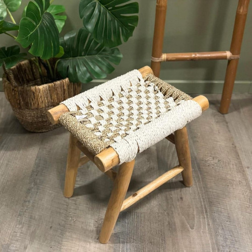 Mini banc Balinais Tressé -...