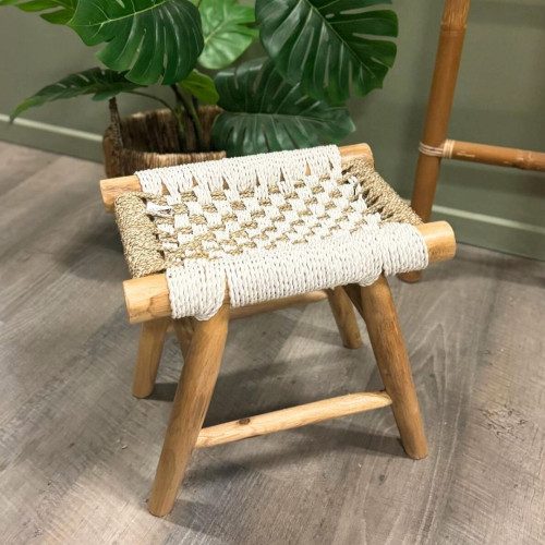 Mini banc Balinais Tressé -...