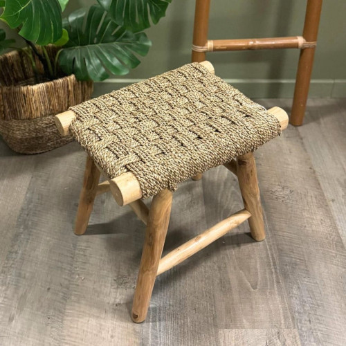Mini banc Balinais Tressé - Naturel
