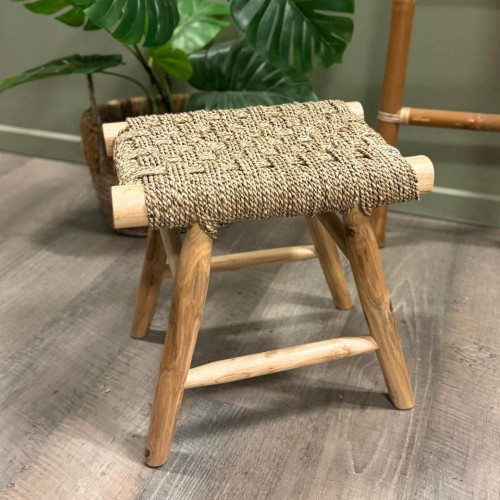 Mini banc Balinais Tressé - Naturel