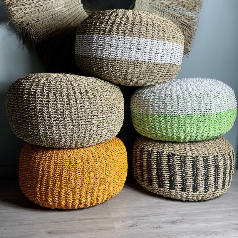 Pouf Balinais - Blanc 2