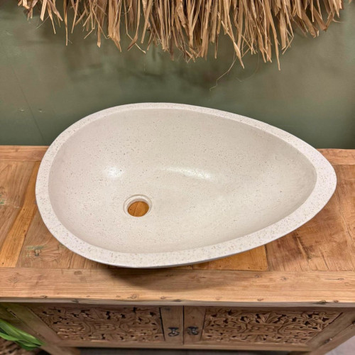 Vasque Terrazzo Ovale - Blanche