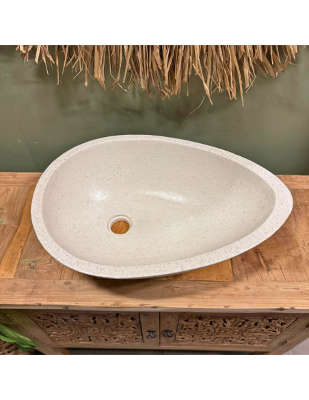 Vasque Terrazzo Ovale - Blanche