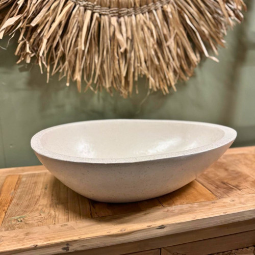 Vasque Terrazzo Ovale - Blanche