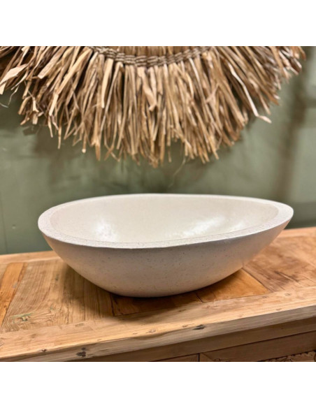 Vasque Terrazzo Ovale - Blanche