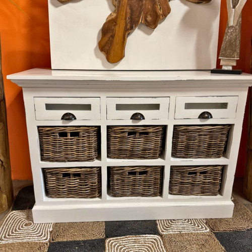 Meuble de rangement Mahogany blanc -...