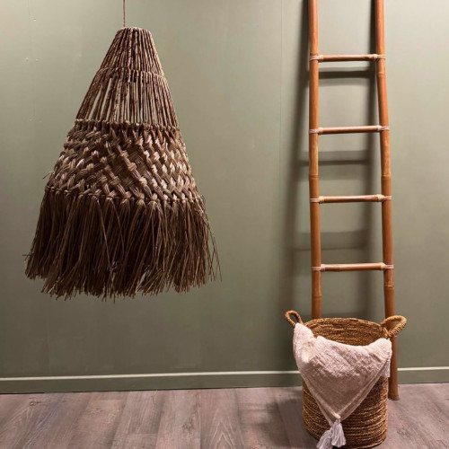 Lustre Balinais pyramide herbe marine