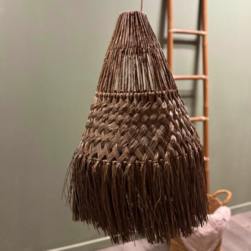 Lustre Balinais pyramide herbe marine