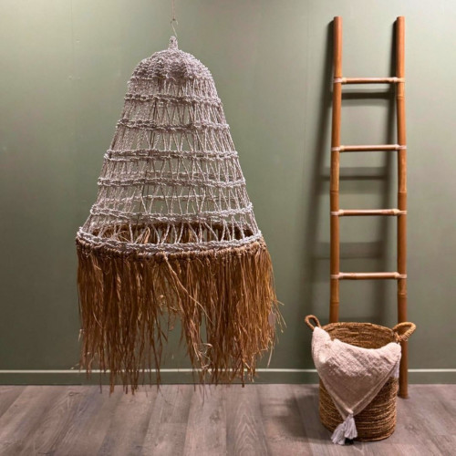 Lustre Balinais cordes blanches