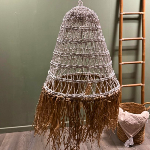Lustre Balinais cordes blanches