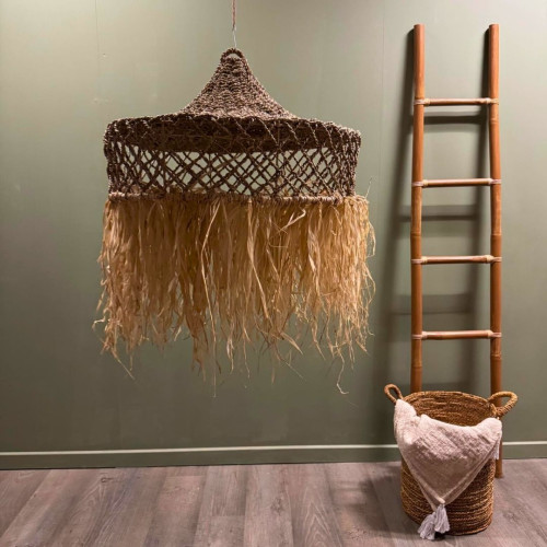 Lustre pyramide Balinais Herbes Marines