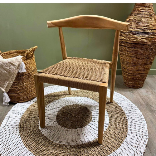 Chaise Teck et cordes