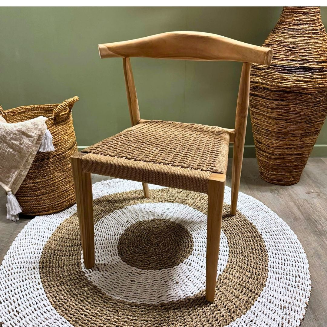 Chaise Teck et cordes 2