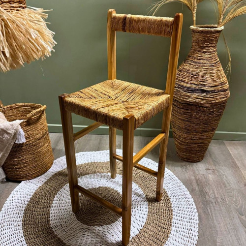 Chaise haute Teck et jacinthe