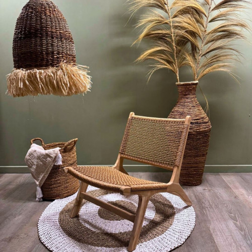 Fauteuil balinais cordes beige