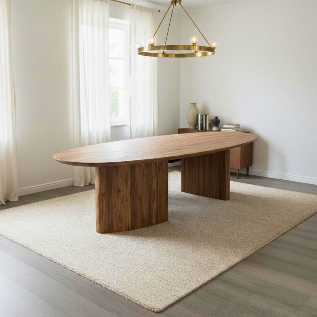 Table Teck recyclé - Ovale 2
