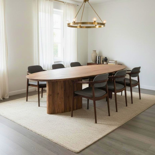 Table Teck recyclé - Ovale