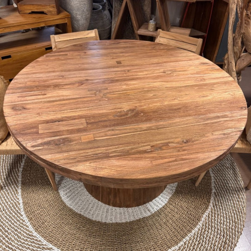 Table Teck recyclé - Ronde