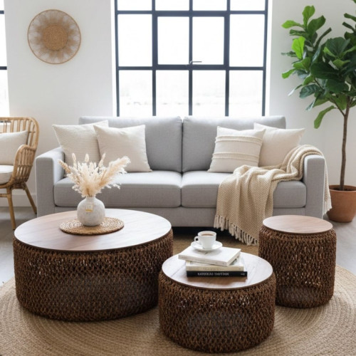 Table basse Jacinthe et Teck