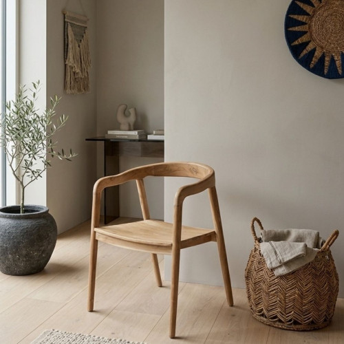 Chaise en Teck - Dossier arrondi
