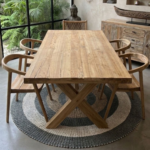 Table Teck recyclé - CORAL