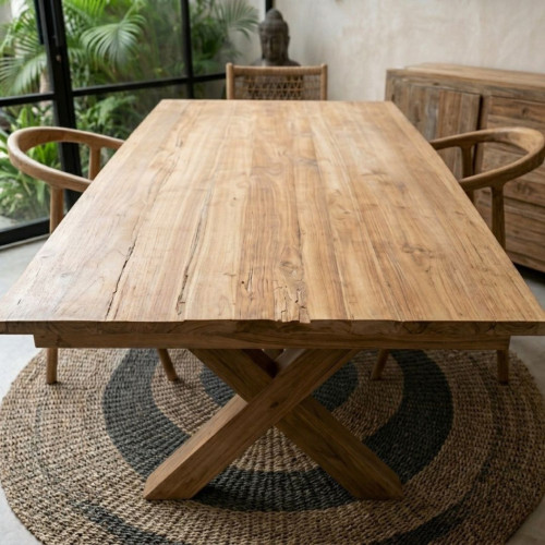 Table Teck recyclé - CORAL