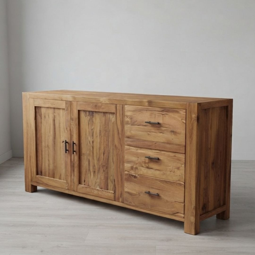 Buffet en Teck recyclé -...