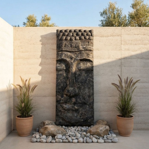 Tableau allongé Bouddha - Gris