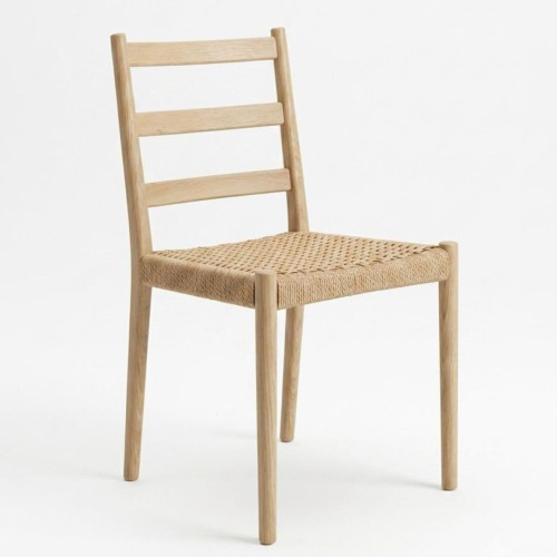 Chaise FARM Teck Brut & cordes